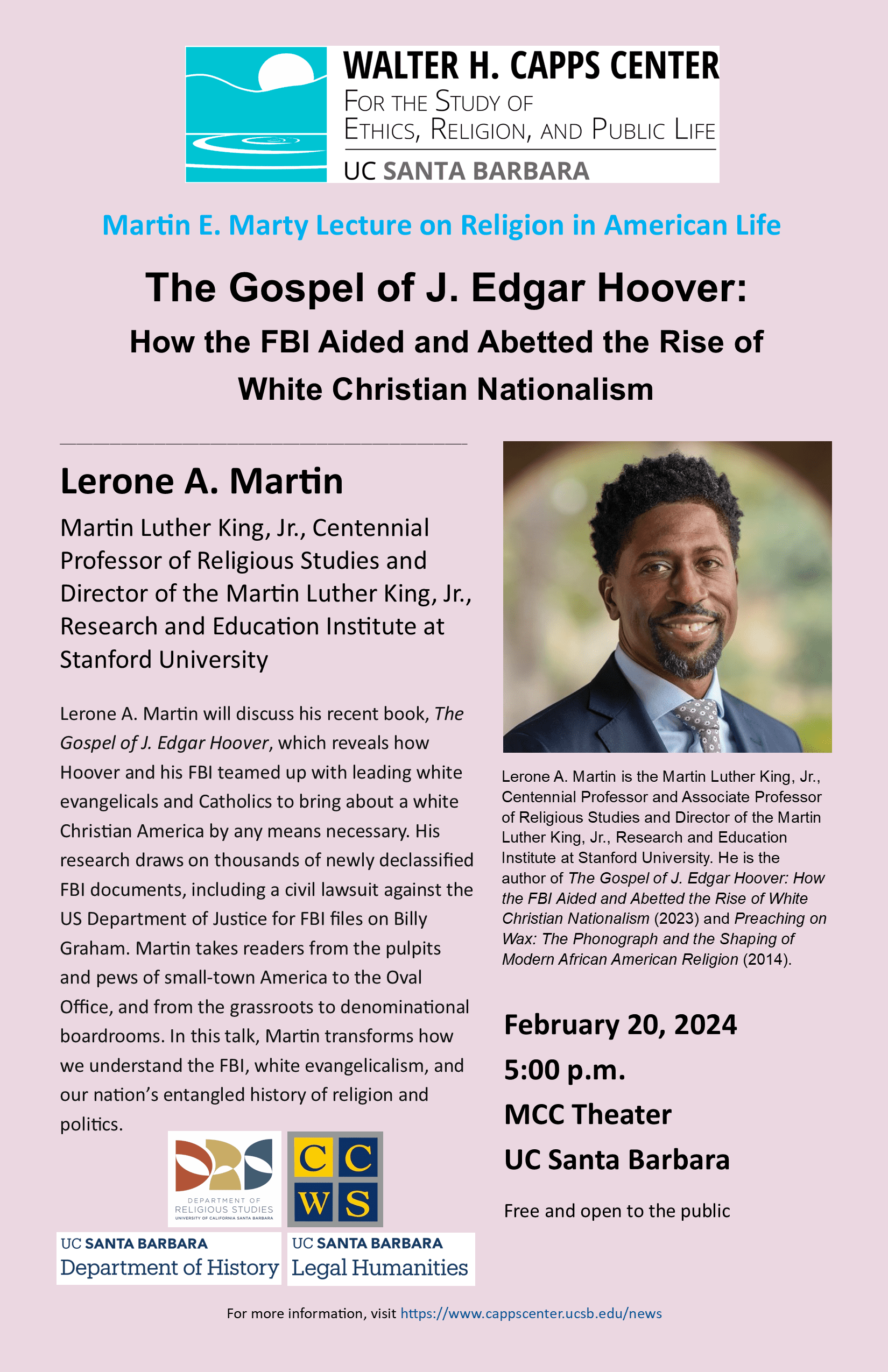 The Gospel of J. Edgar Hoover: How the FBI Aided and Abetted the Rise of White Christian Nationalism, with Lerone A. Martin