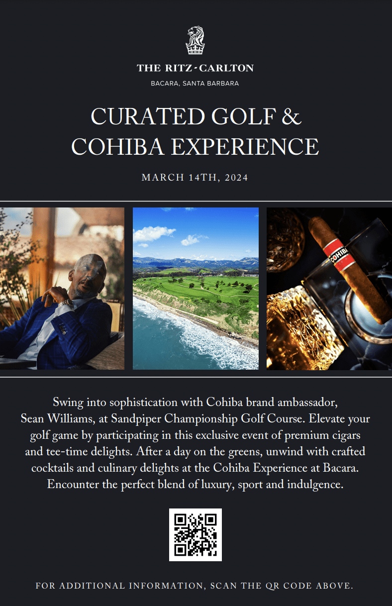 The Ultimate Golf Experience at The Ritz-Carlton, Bacara and Cohiba Cigars