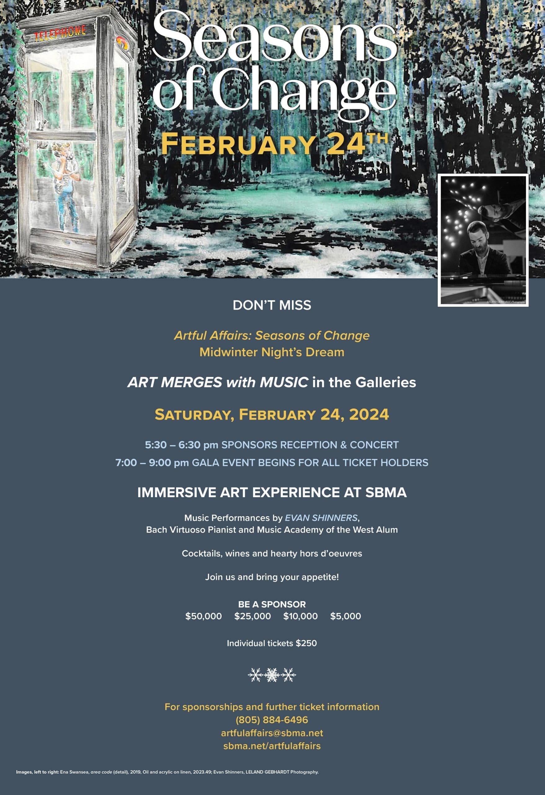 SBMA Artful Affairs: Seasons of Change – Sponsorships and Tickets to the Winter Gala