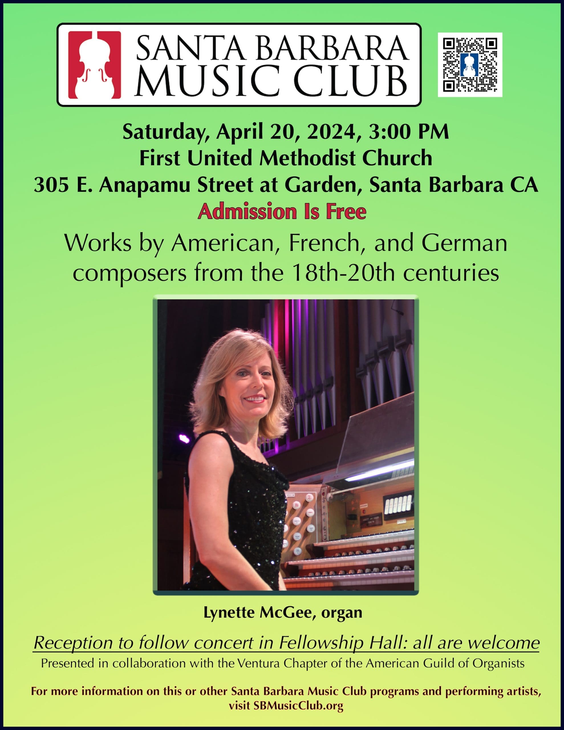 Santa Barbara Music Club Concert & Reception April 20, 2024