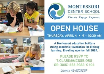 Montessori Center School Open House on April 4th