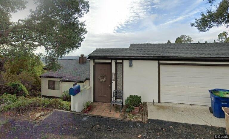 Google Maps view of 1037 Las Alturas before the landslide, captured in December of 2022 (Source: Google Maps)