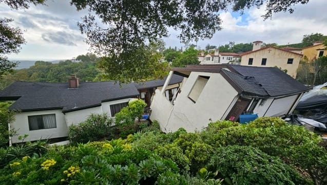 Landslide destroys Santa Barbara home in the 1000 block of Las Alturas (courtesy photo)