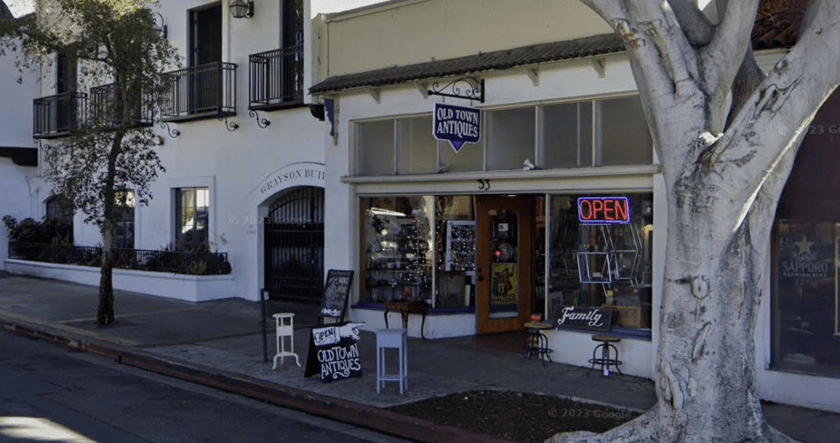 Old Town Antiques at 33 W. Anapamu Street in Santa Barbara announced it will close due to a rental increase (Google Maps)