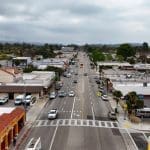 Aerial view of Hollister Ave in Old Town Goleta (courtesy)
