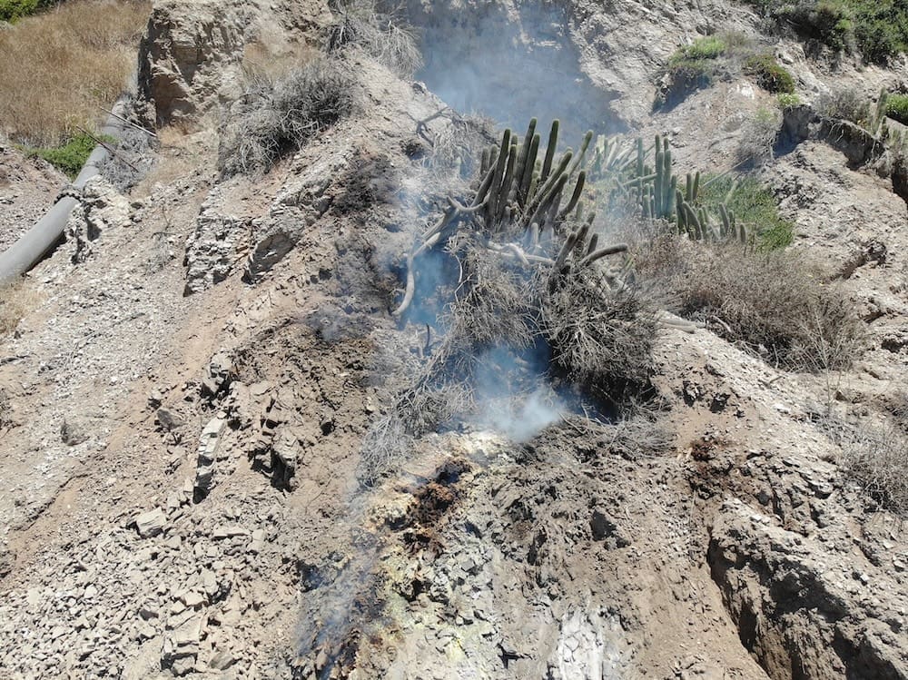 "Hope Ranch Volcano" smokes up again on June 27, 2024 (Photo: Santa Barbara County Fire Department)