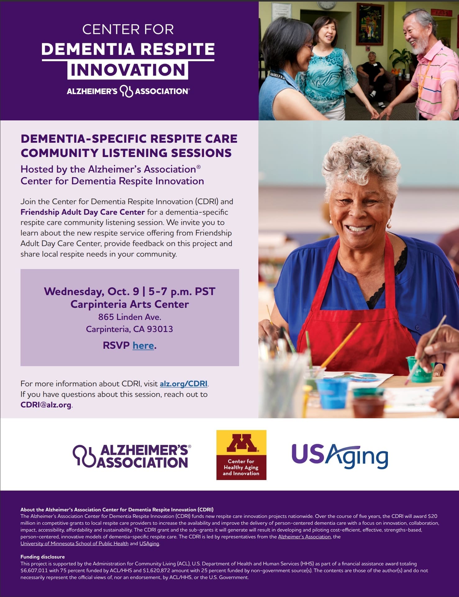 Friendship Adult Day Care Center Dementia-Specific Respite Care Community Listening Session