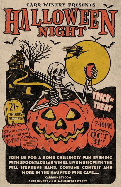 Carr Winery Presents Halloween Night ~ 10.31.24