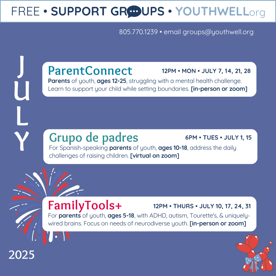 FREE YouthWell Parent Support Groups