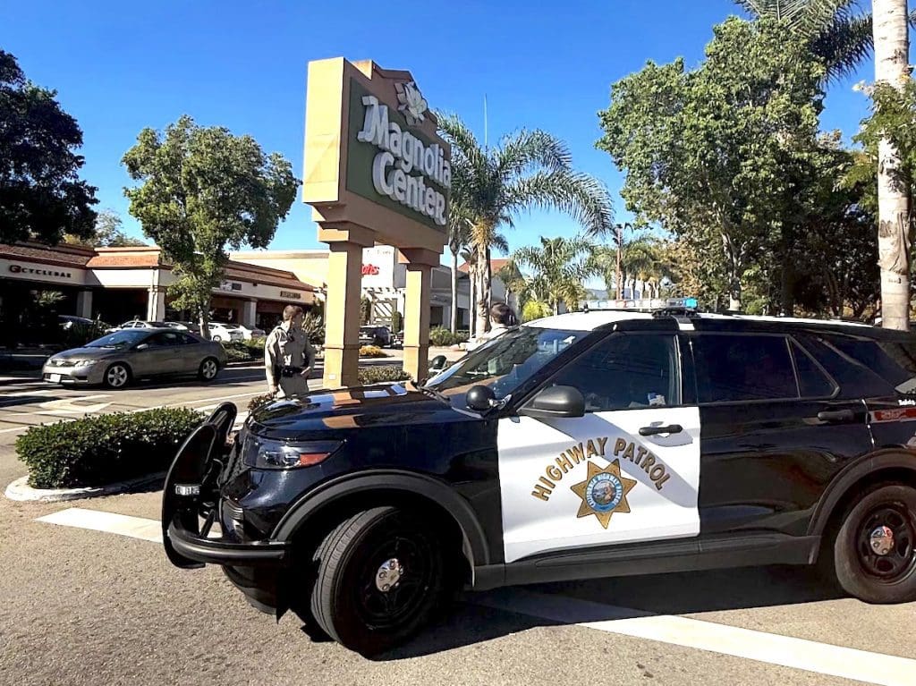Law enforcement is on the scene of an assault and officer-involved shooting at the Magnolia Shopping Center in Goleta/Santa Barbara on October 20, 2025. This is a developing story. (Photo: CHP)