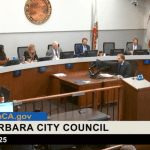 Santa Barbara City Council meeting on October 14, 2025. Image source: YouTube screenshot