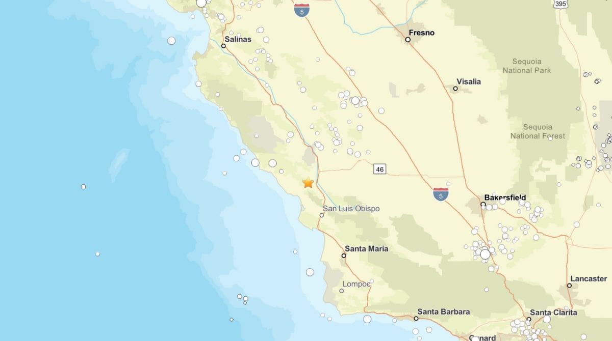 Templeton earthquake. Image Source: U.S. Geological Survey website
