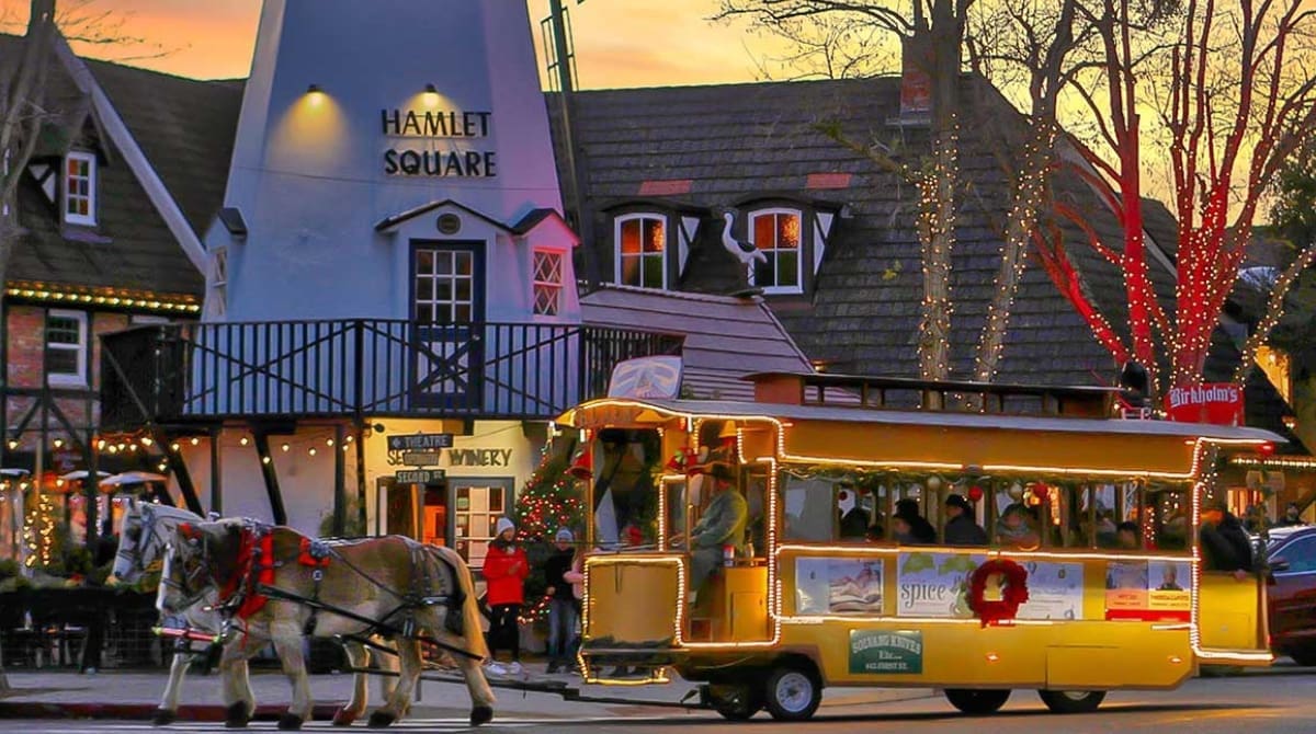 Solvang’s Julefest is a month-long, Danish-style festive celebration. Image Source: Visit Solvang website