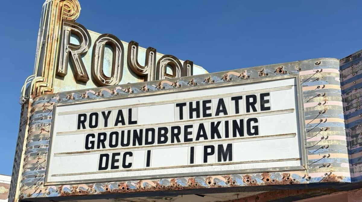 The City of Guadalupe has broken ground to convert the historic Royal Theatre into a performing arts center. Image Source: Monique Limón/Instagram