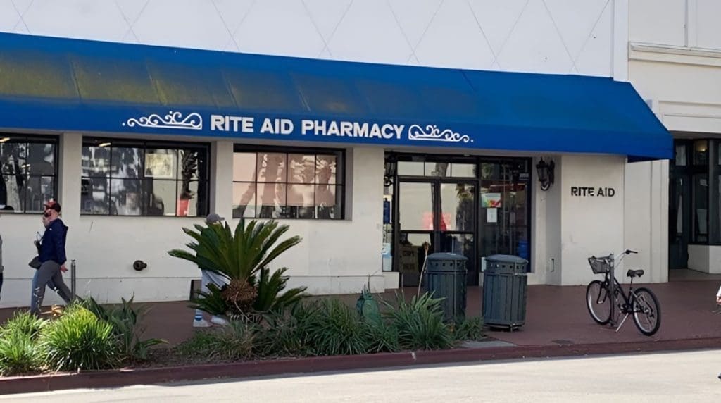 The exterior view of a Rite Aid in Santa Barbara.