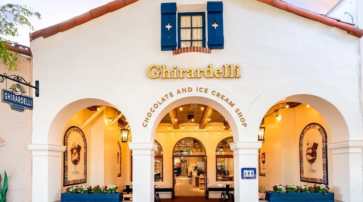 The Ghirardelli Chocolate & Ice Cream Shop in Santa Barbara’s State Street. Image Source: Ghirardelli Chocolate website