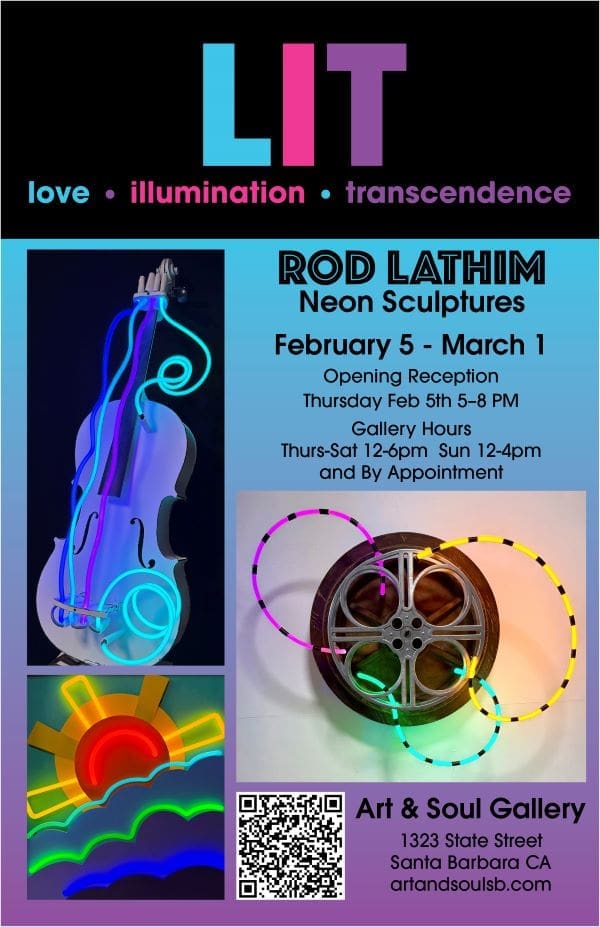“LIT” Neon Sculpture Exhibit by Rod Lathim