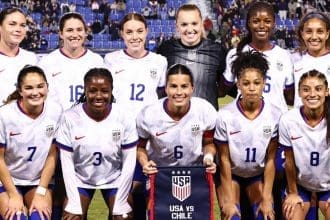 The U.S. Women’s National Team defeated Chile 5-0 at Harder Stadium, Santa Barbara, on January 27, 2026. Image source: USWNT/Instagram