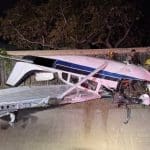 Two people were severely injured after a small, single-engine aircraft crashed into a drainage ditch in Camarillo in Ventura County. Image source: Ventura County Fire Department/X