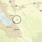 Location of the 2.6 magnitude Milpitas quake on February 24, 2026. Image Source: USGS website