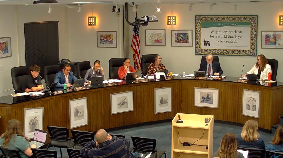 Santa Barbara Unified Board Meeting. Image Source: YouTube/SB Unified