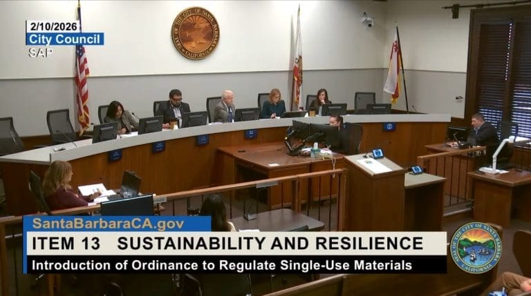 A meeting of the Santa Barbara City Council on February 10, 2026. Image Source: City of Santa Barbara/YouTube