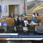 Board of Supervisors meeting. Image Source: YouTube/County of Santa Barbara