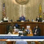 Screengrab of Santa Barbara County Board of Supervisors meeting on March 3, 2026. Image Source: YouTube/County of Santa Barbara