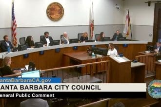 Santa Barbara City Council meeting on March 3, 2026. Image Source: YouTube/City of Santa Barbara