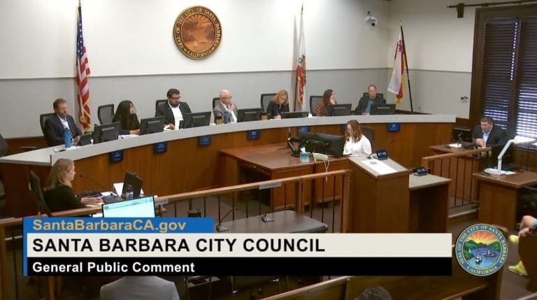Santa Barbara City Council meeting on March 3, 2026. Image Source: YouTube/City of Santa Barbara