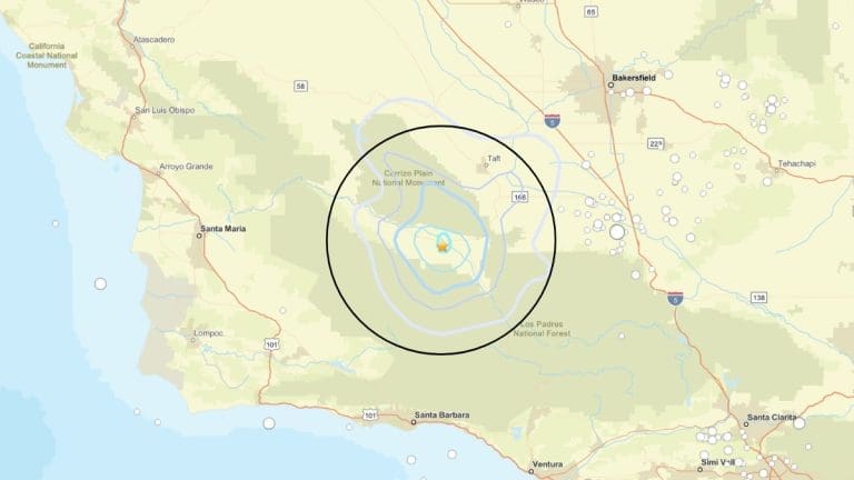 A 3.2-magnitude earthquake was recorded on April 15, 2026. Image Source: USGS