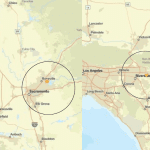 Location of the April 28, 2026, earthquakes in North and Southern California. Image Source: USGS website