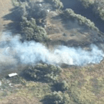 Vegetation fire in Arroyo Grande on April 29, 2026. Image Source: X/CALFIRE_SLO