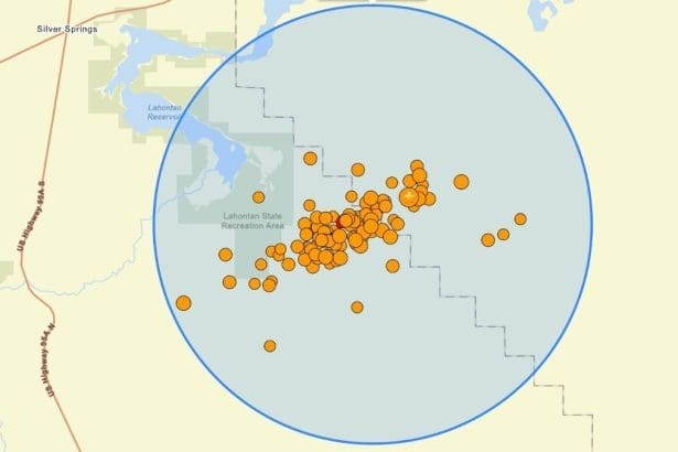 A 5.7-magnitude earthquake was recorded at Nevada, with tremors felt across Northern California. Image Source: USGS