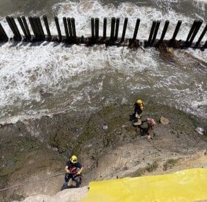 Two Rescued from Isla Vista Shoreline After Tides Trap Them Against Rocks