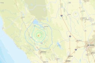 A 4.4-magnitude occured near The Geysers on May 7, 2026. Image Source: USGS