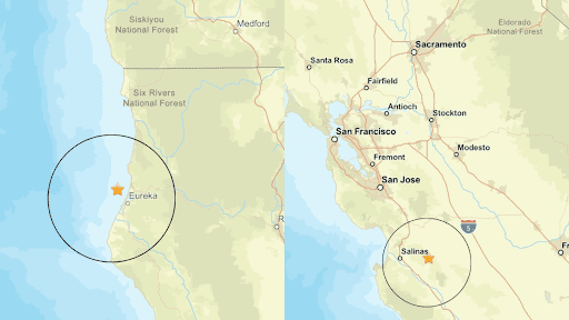 Two Earthquakes With a Magnitude of Over 2.5 Struck California on Monday