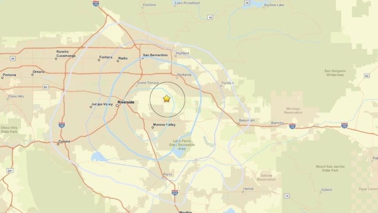 A 3.2-magnitude earthquake rattled near Loma Linda on June 9, 2026. Image Source: USGS