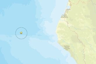 A 3.3-magnitude earthquake was reported near Petrolia on June 14, 2026. Image Source: USGS