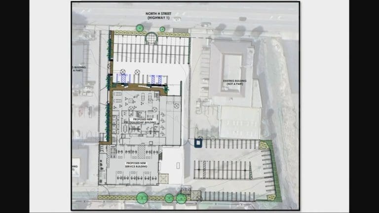 Sketch of the proposed Toyota dealership in Lompoc. Image Source: City of Lompoc/YouTube