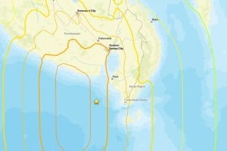 California officials confirmed there is no tsunami threat to the state following the powerful 7.8-magnitude offshore earthquake near the Philippines on June 8, 2026. Image Source: USGS